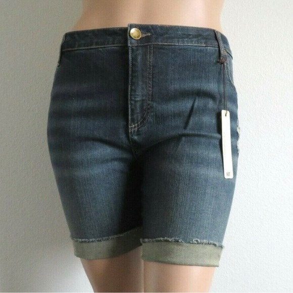 Kut from the Kloth Pants - KUT from the KLOTH Jeans Women’s DISTRESSED Cuffed Shorts Plus Size 24W NWT